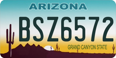 AZ license plate BSZ6572