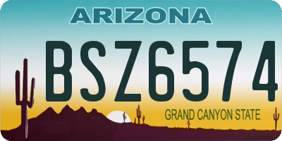 AZ license plate BSZ6574