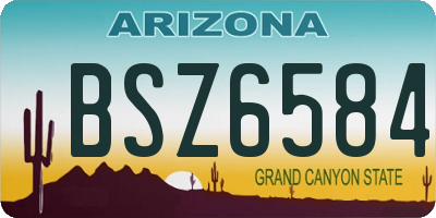 AZ license plate BSZ6584