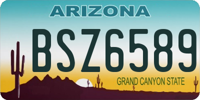 AZ license plate BSZ6589