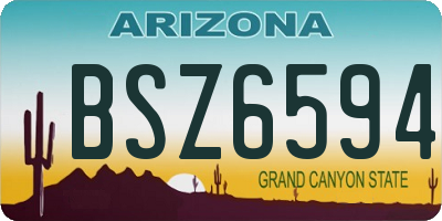 AZ license plate BSZ6594