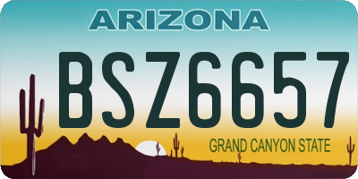 AZ license plate BSZ6657