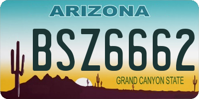 AZ license plate BSZ6662