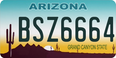 AZ license plate BSZ6664