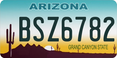 AZ license plate BSZ6782