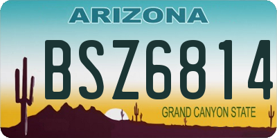 AZ license plate BSZ6814