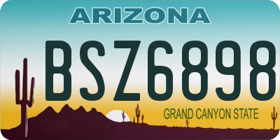 AZ license plate BSZ6898