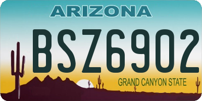 AZ license plate BSZ6902