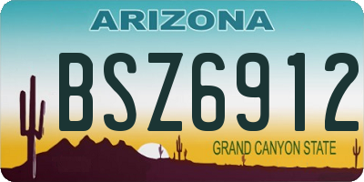 AZ license plate BSZ6912