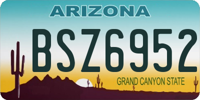 AZ license plate BSZ6952