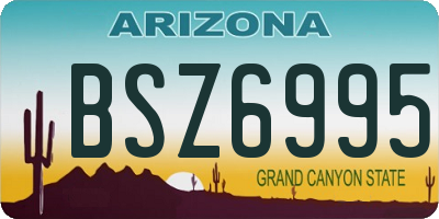 AZ license plate BSZ6995