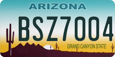 AZ license plate BSZ7004