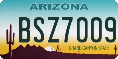 AZ license plate BSZ7009