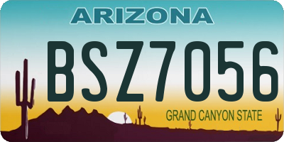 AZ license plate BSZ7056