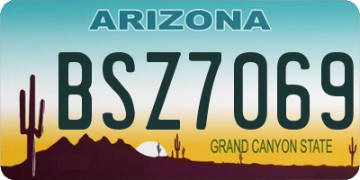 AZ license plate BSZ7069