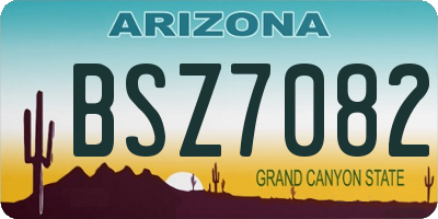 AZ license plate BSZ7082