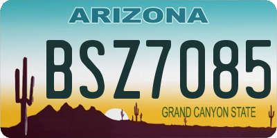 AZ license plate BSZ7085