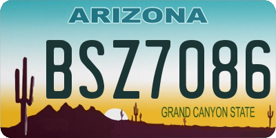 AZ license plate BSZ7086