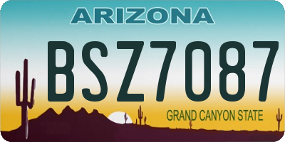 AZ license plate BSZ7087