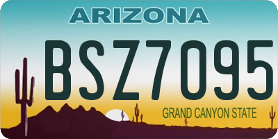 AZ license plate BSZ7095