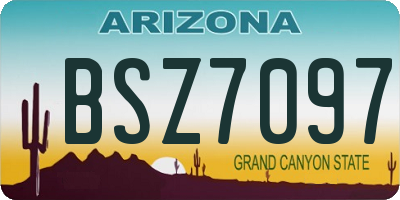 AZ license plate BSZ7097