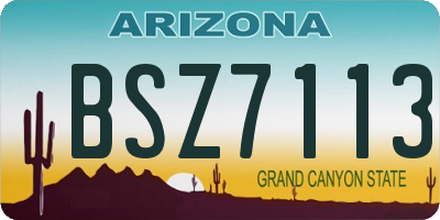 AZ license plate BSZ7113