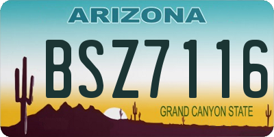 AZ license plate BSZ7116