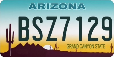 AZ license plate BSZ7129