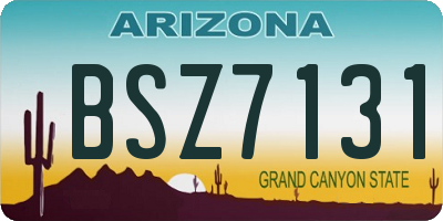 AZ license plate BSZ7131