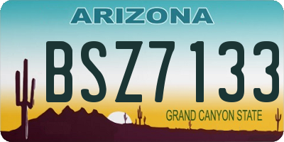 AZ license plate BSZ7133