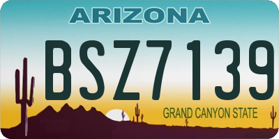 AZ license plate BSZ7139