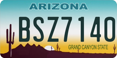 AZ license plate BSZ7140