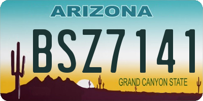 AZ license plate BSZ7141