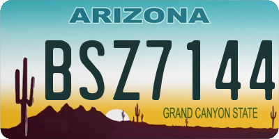 AZ license plate BSZ7144