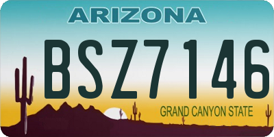 AZ license plate BSZ7146