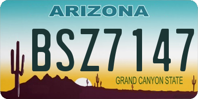 AZ license plate BSZ7147