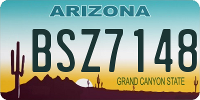 AZ license plate BSZ7148