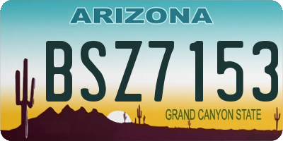 AZ license plate BSZ7153