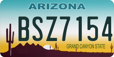 AZ license plate BSZ7154