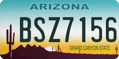 AZ license plate BSZ7156