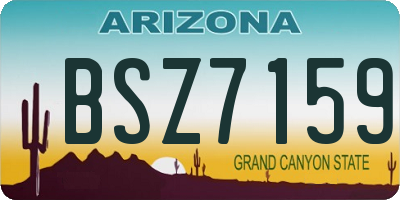 AZ license plate BSZ7159