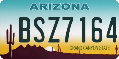 AZ license plate BSZ7164