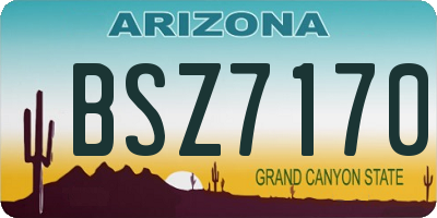 AZ license plate BSZ7170