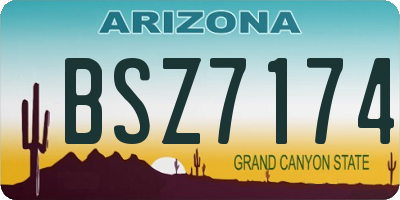 AZ license plate BSZ7174