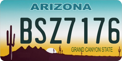 AZ license plate BSZ7176