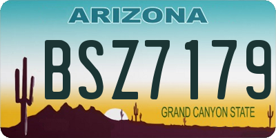 AZ license plate BSZ7179