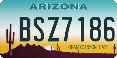 AZ license plate BSZ7186