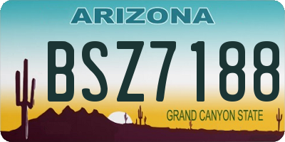 AZ license plate BSZ7188