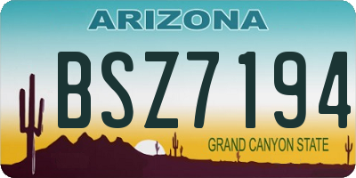 AZ license plate BSZ7194