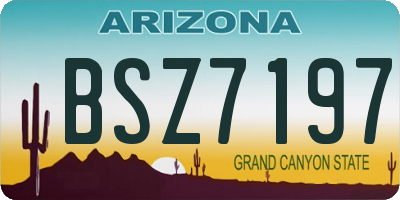 AZ license plate BSZ7197